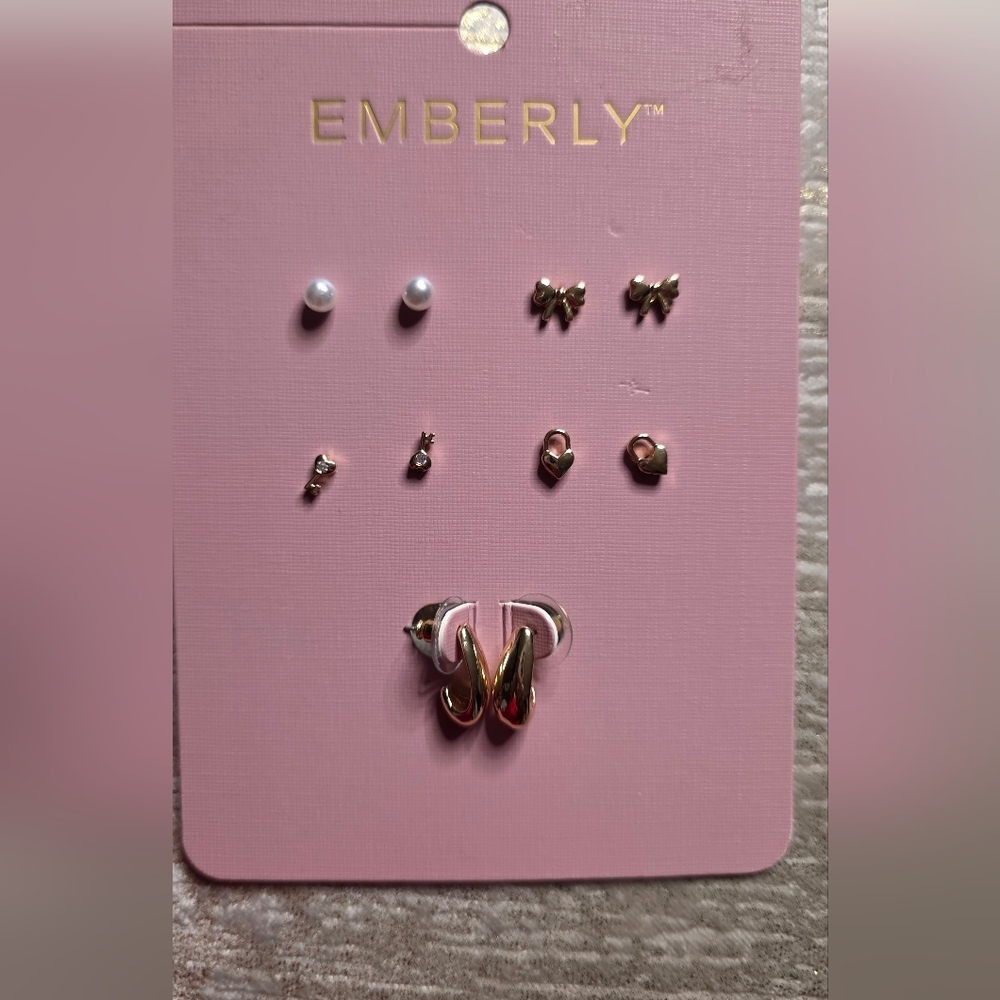 Elegant Gold and Silver Earring Set